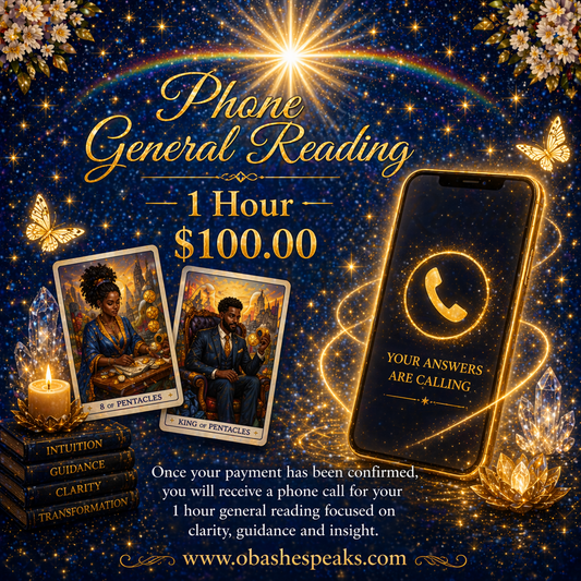 Phone General Reading — 1 Hour — $100.00
