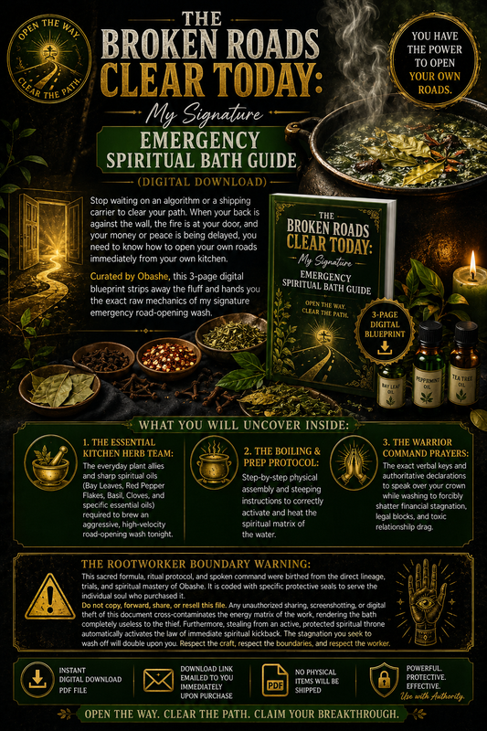 The Broken Roads Clear Today: My Signature Emergency Spiritual Bath Guide (Digital Download)