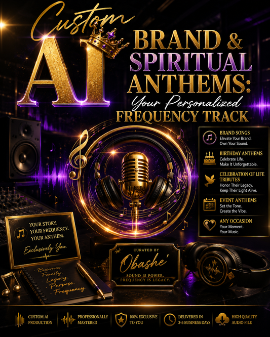 Custom AI Brand & Spiritual Anthems: Your Personalized Frequency Track